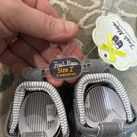 💕 Stepping stones first steps gift baby shoes pair NWT $34 sz 2 3-6 months 💕 - Picture 5 of 13